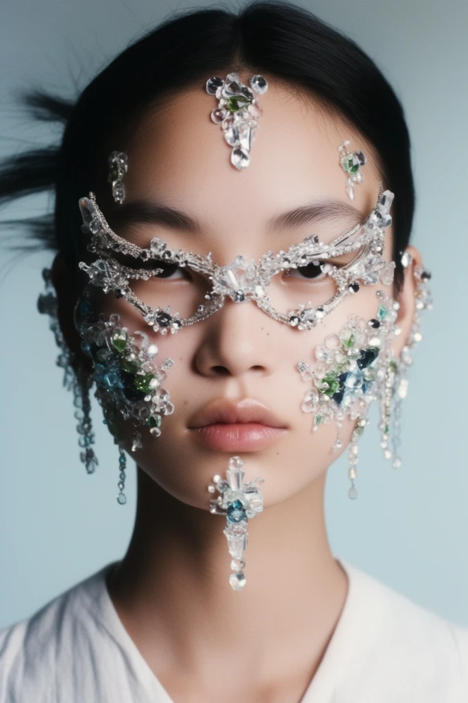Ethereal Crystalline Editorial style AI image example 1