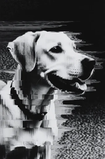 Corrupted Chrome Glitch style reference image — digital signal decay