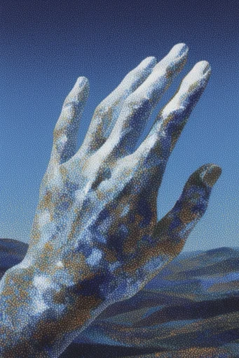 Textured Alpine Folklore style reference image — intricate textural detail