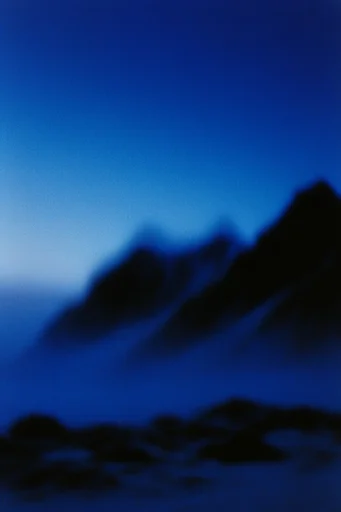 Ethereal Cobalt Noir style reference image — deep cobalt and violet palette