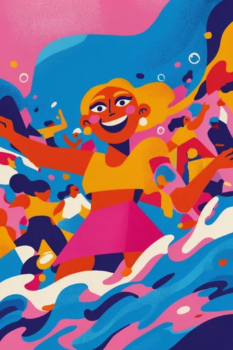 Vibrant Neo-Cubist Vectorism style reference image — neo-cubist vector illustration