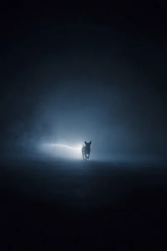 Cinematic Void Minimalism style reference image — reflective surface