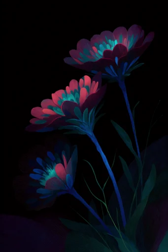 Bioluminescent Nocturnal Noir style reference image — nocturnal fantasy
