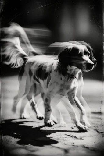 Spectral Analog Noir style reference image — chronophotography