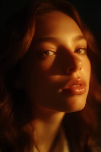 Intimate Amber Chiaroscuro style reference image — warm bokeh