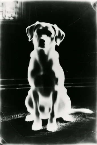 Experimental Analog Noir style reference image — surreal light trails