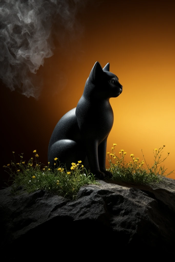 Surreal Amber Minimalist style AI image example 3