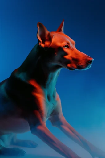 Cinematic Neon Noir style reference image — electric neon palette