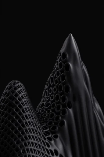 Monochromatic Industrial Biomechanism style reference image — monochromatic