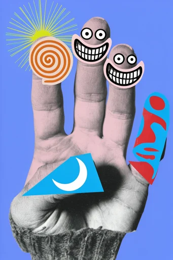 Psychedelic Neoclassical Pop style reference image — monochrome and neon contrast