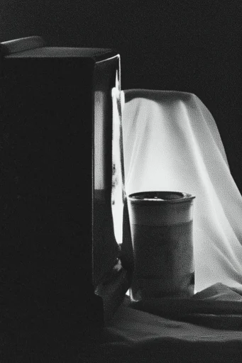 Gritty Spectral Noir style reference image — high-contrast monochrome