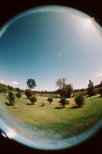 Vivid Fisheye Nostalgia style reference image — circular vignette