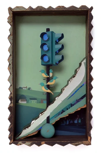Fragmented Classical Assemblage style reference image — surrealist composition