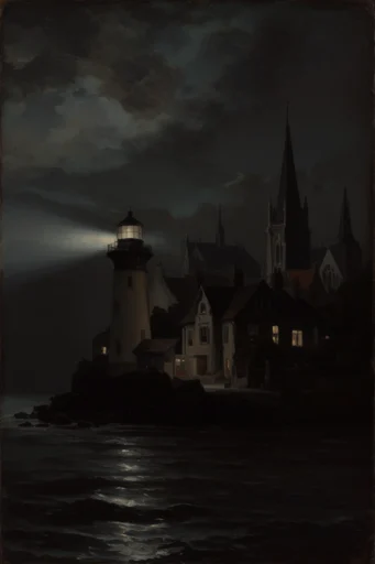 Nocturnal Gothic Tonalism style reference image — atmospheric sfumato