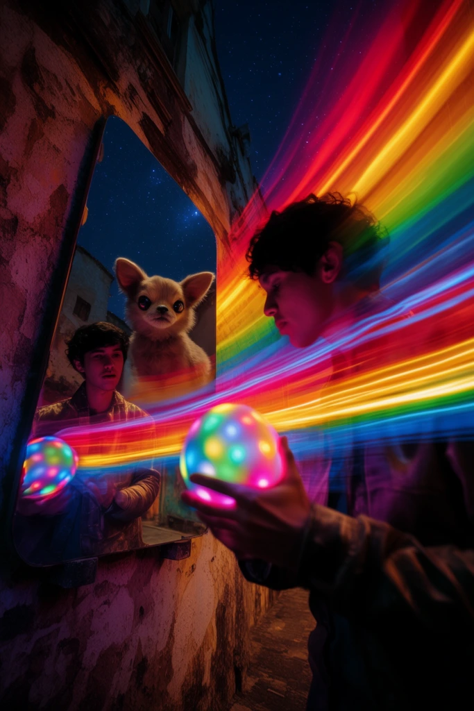 Kinetic Neon Surrealism style AI image example 3