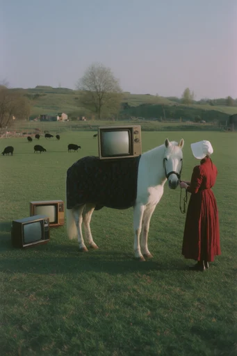 Nostalgic Pastoral Surrealism style AI image example 3