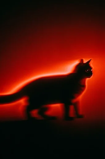 Crimson Kinetic Noir style reference image — long exposure distortion