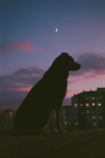 Ethereal Twilight Melancholy style reference image — vibrant gradient sky