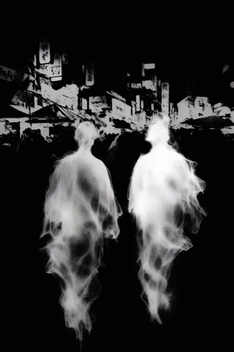 Spectral Luminescent Noir style reference image — high-contrast monochrome