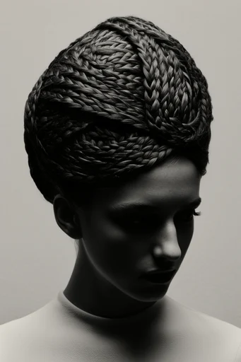 Sculptural Monochrome Minimalism style reference image — sculptural chiaroscuro lighting