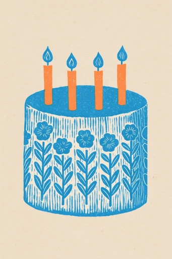 Textured Minimalist Printmaking style reference image — retro screenprint style