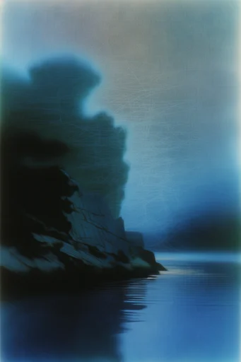 Spectral Blue Liminality style AI image example 2