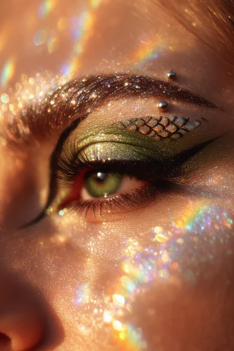 Celestial Prismatic Macro style reference image — rainbow prism lens flare