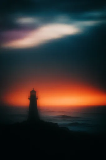 Luminous Cinematic Silhouette style reference image — analog film grain