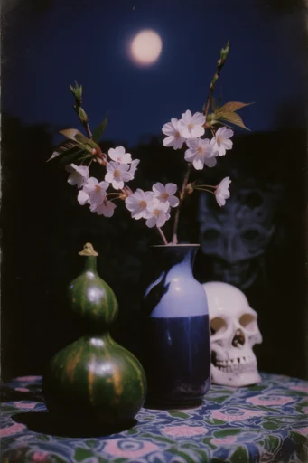 Nocturnal Twilight Melancholy style reference image — analog film grain