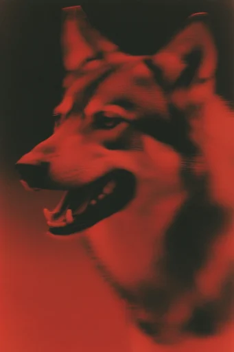 Crimson Kinetic Noir style AI image example 3