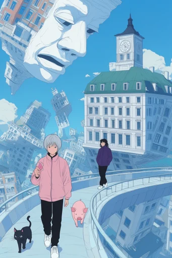 Surreal Pastel Dreamscape style reference image — pastel anime aesthetic