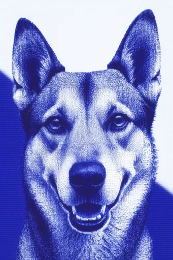 Electric Print Minimalism style reference image — stipple shading