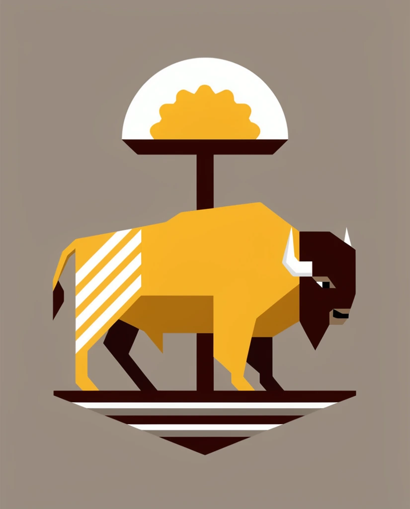 A flat, geometric vector illustration of a stylized... | Krea