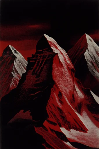 Crimson Noir Graphic style reference image — high-contrast noir