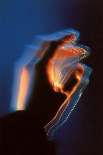 Ethereal Twilight Luminescence style reference image — fiery light trails