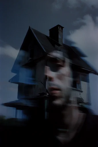 Melancholic Cinematic Noir style AI image example 4