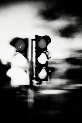 Kinetic Spectral Noir style reference image — intentional camera movement