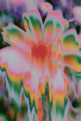 Thermal Acid Glitch style reference image — melting silhouette