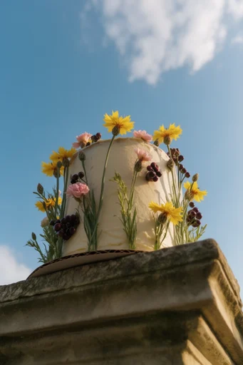 Dynamic Skyward Radiance style reference image — saturated color palette