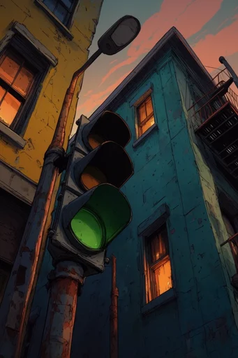 Nocturnal Storybook Noir style reference image — chiaroscuro lighting