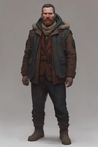 Gritty Atmospheric Concept style reference image — weathered textures