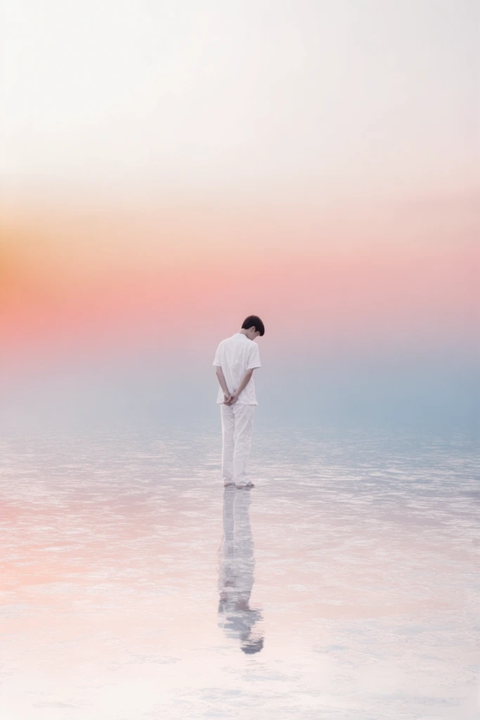 Serene Pastel Minimalism style AI image example 1