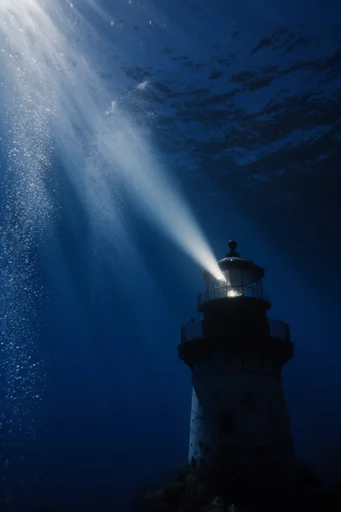 Luminous Abyssal Dreamscape style reference image — shimmering light particles