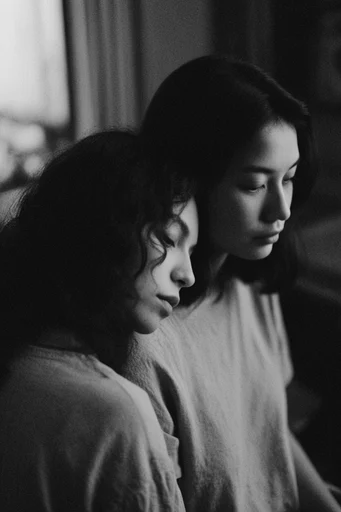Cinematic Chiaroscuro Noir style reference image — analog texture