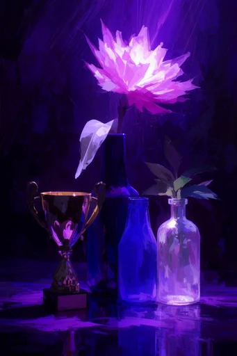 Luminous Spectral Noir style reference image — dark fantasy illustration