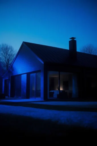 Cinematic Cobalt Noir style reference image — high-contrast shadows