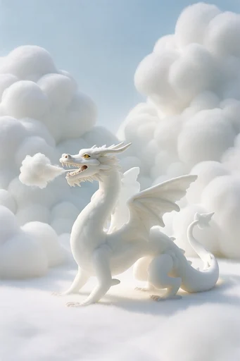 Ethereal Cloud Minimalism style reference image — sculptural white forms