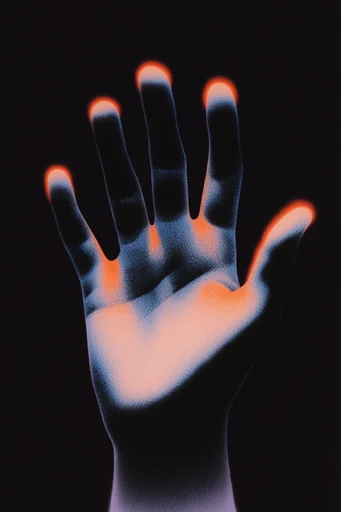Thermal Noir Graphicism style reference image — thermal neon accents