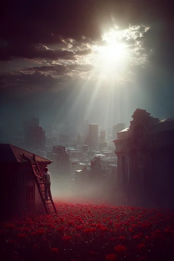 Crimson Mystic Surrealism style reference image — dark fantasy