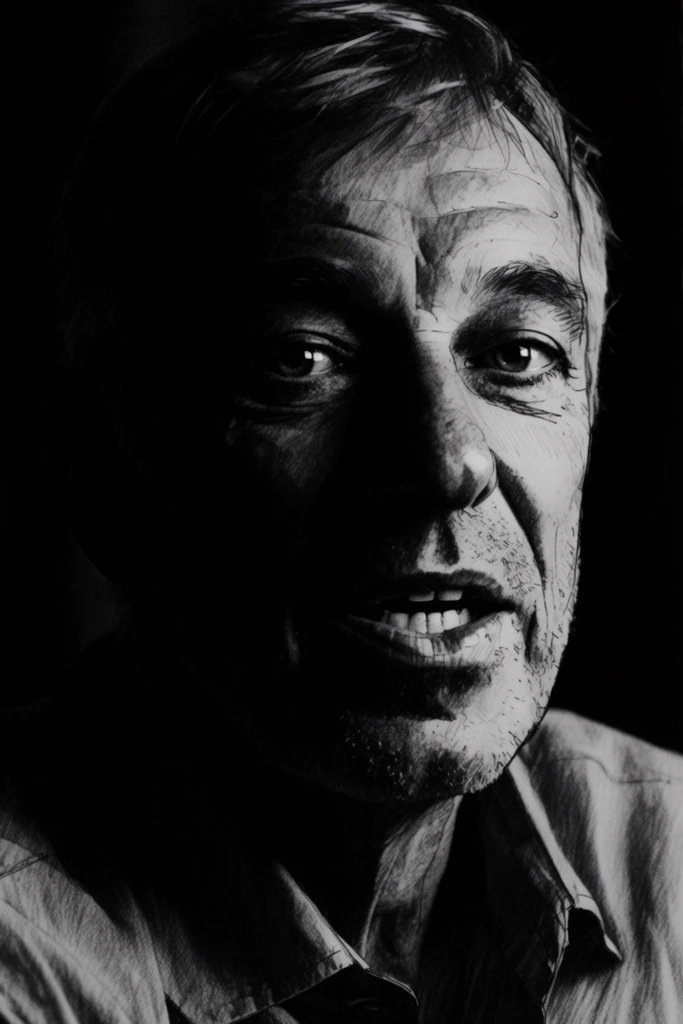 High-Contrast Noir Chiaroscuro style AI image example 1